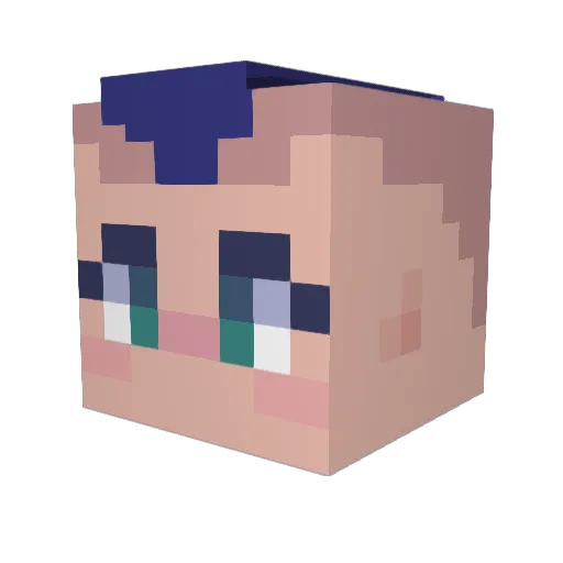 CrudMuffy Minecraft avatar head, 3D render