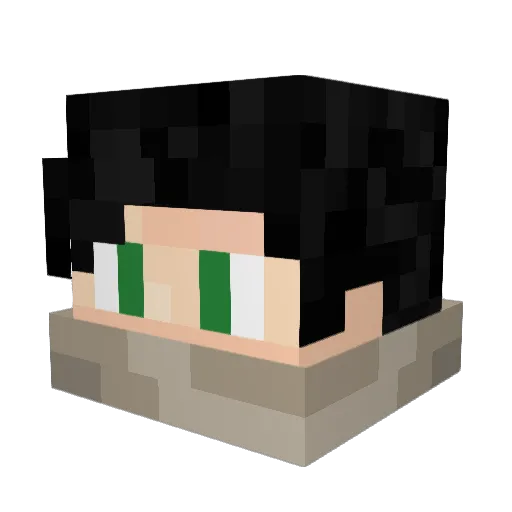 Cruddy123 Minecraft avatar head, 3D render
