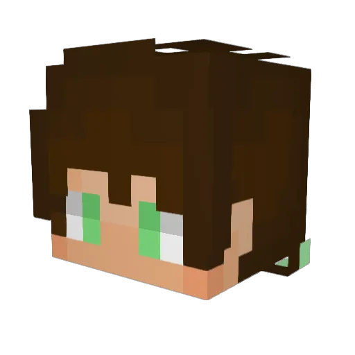 Crudochef Minecraft avatar head, 3D render