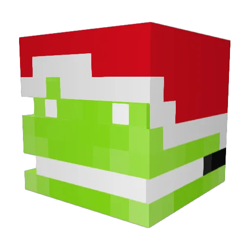 Crueeee Minecraft avatar head, 3D render