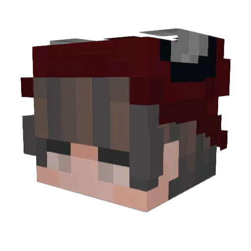Crufito Minecraft avatar head, 3D render
