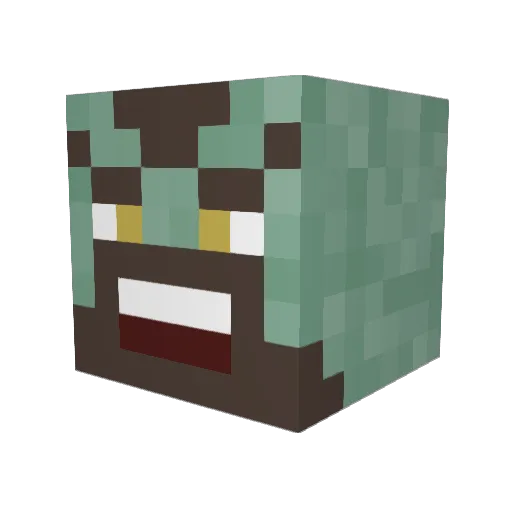 Crugore Minecraft avatar head, 3D render