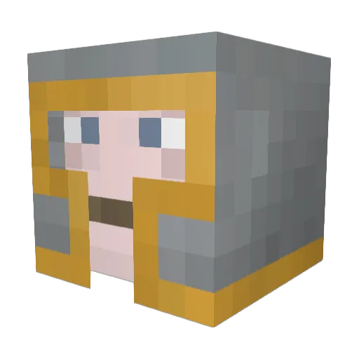 CrumbleScrumble Minecraft avatar head, 3D render