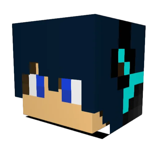 Crumbles2001 Minecraft avatar head, 3D render