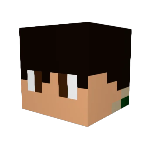 Crumbles_ Minecraft avatar head, 3D render