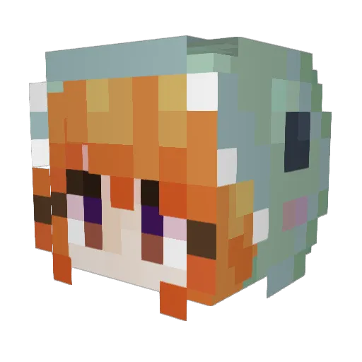 CrumblyRye Minecraft avatar head, 3D render