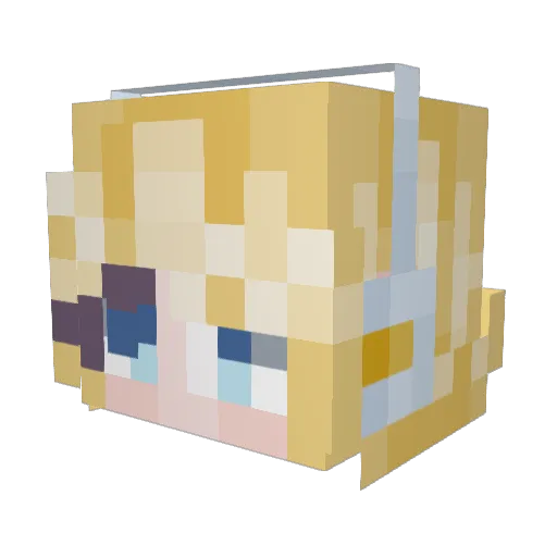Crummage Minecraft avatar head, 3D render