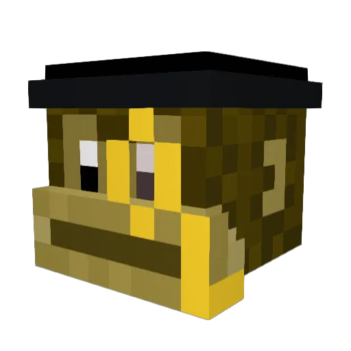 Crumpar Minecraft avatar head, 3D render