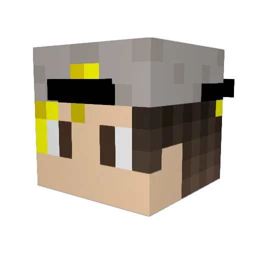 Crumpet_BK Minecraft avatar head, 3D render