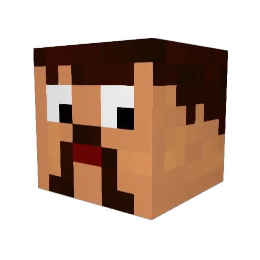 CrumzMC Minecraft avatar head, 3D render