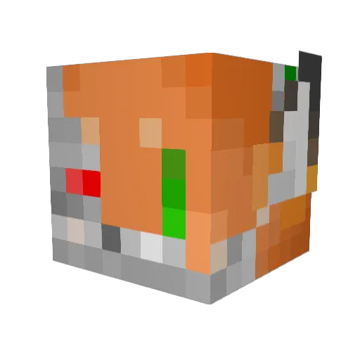 CrunchCrunchKid Minecraft avatar head, 3D render