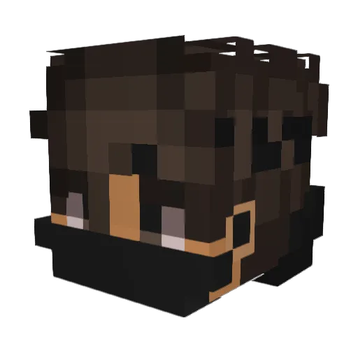 Crunchmybeloved Minecraft avatar head, 3D render