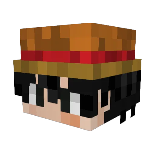 CrunchyKev Minecraft avatar head, 3D render