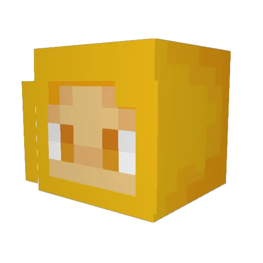 CrunchyLemon042 Minecraft avatar head, 3D render