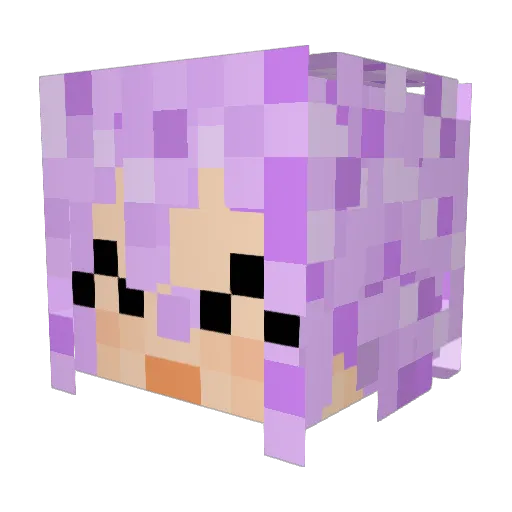 CrunchyMania Minecraft avatar head, 3D render