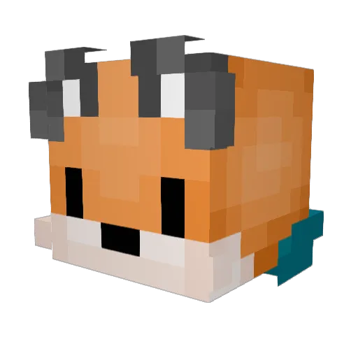 CrunchyNutr Minecraft avatar head, 3D render