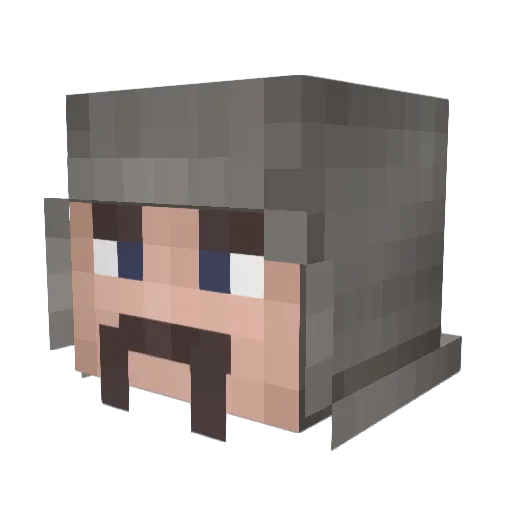 CrunchyPotat1 Minecraft avatar head, 3D render