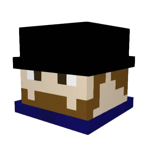 CrunchyT0ads Minecraft avatar head, 3D render