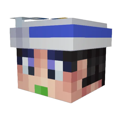 CrunchyTaco410 Minecraft avatar head, 3D render