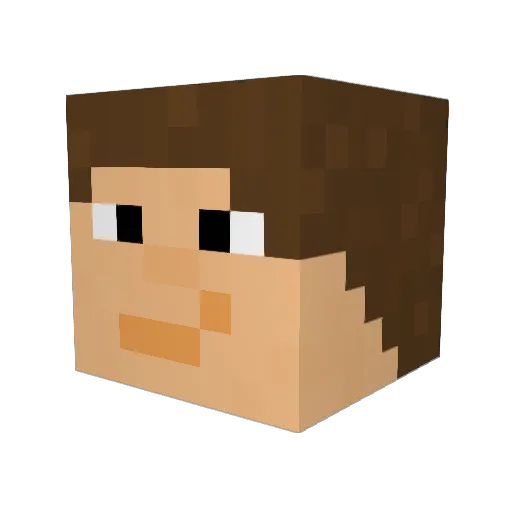 CrunchyTofu64 Minecraft avatar head, 3D render