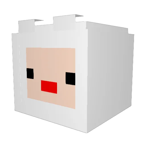 CrunchyWorks Minecraft avatar head, 3D render