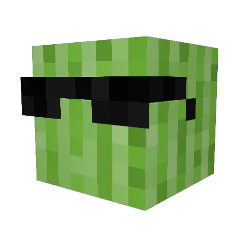 Crunchy_Cucumber Minecraft avatar head, 3D render