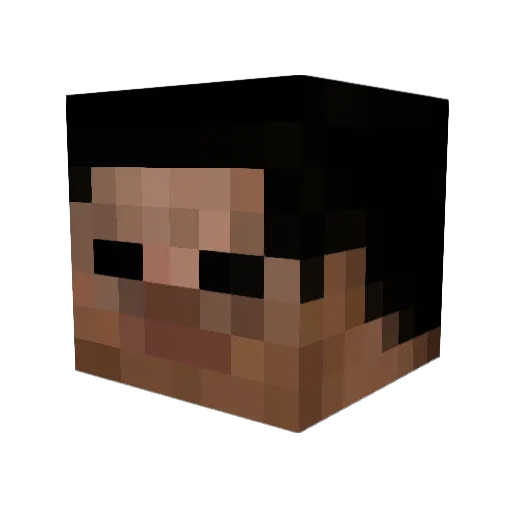 Crunkbeast Minecraft avatar head, 3D render