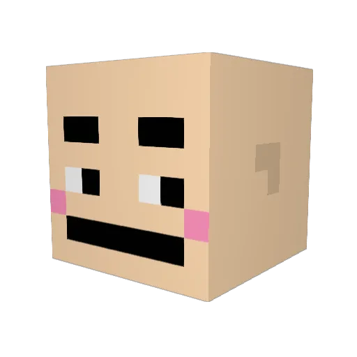 Crunkyy Minecraft avatar head, 3D render