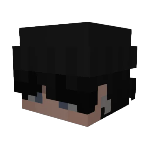 Crupix Minecraft avatar head, 3D render