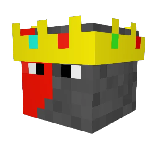 Cruptyc Minecraft avatar head, 3D render