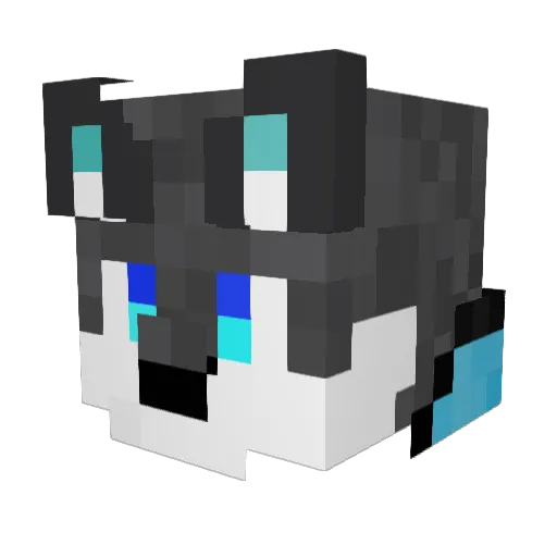 Crusader_Wolf Minecraft avatar head, 3D render