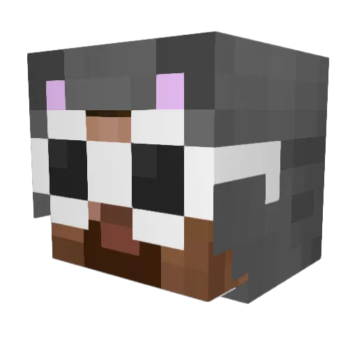 Crusado Minecraft avatar head, 3D render