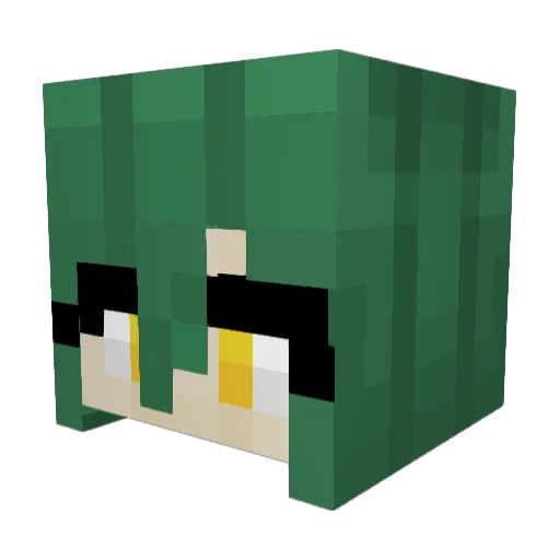 CruschBestGirl Minecraft avatar head, 3D render