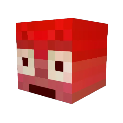 Crusell Minecraft avatar head, 3D render