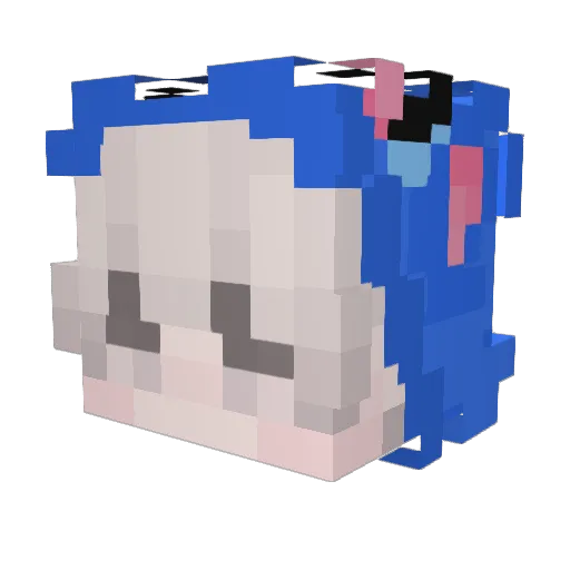 Crush07 Minecraft avatar head, 3D render
