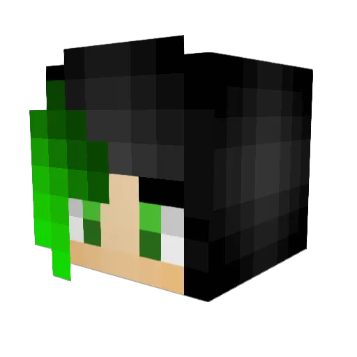 CrushCG Minecraft avatar head, 3D render