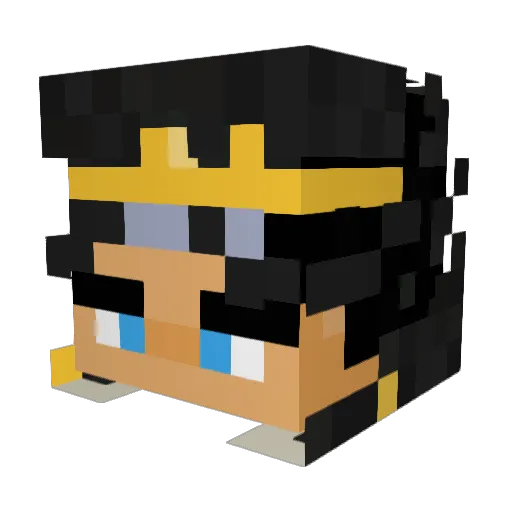 CrushMonkeys Minecraft avatar head, 3D render