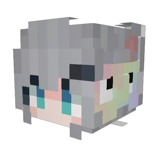 CrushSebaAlt1 Minecraft avatar head, 3D render