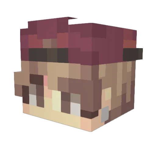 Crush_player04 Minecraft avatar head, 3D render