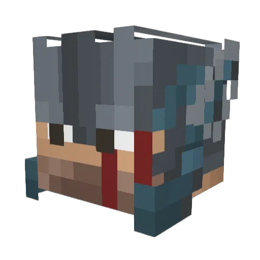 CrushedPineapple Minecraft avatar head, 3D render