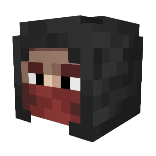 Crusher1291 Minecraft avatar head, 3D render