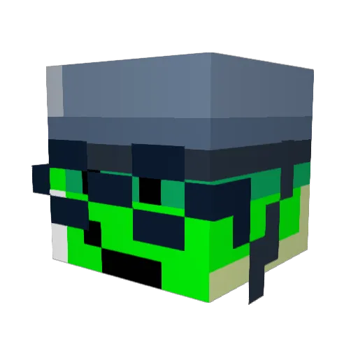 Crusherville Minecraft avatar head, 3D render