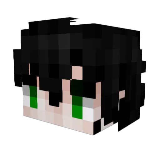 CrusiTina Minecraft avatar head, 3D render
