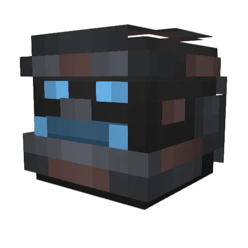 CrusinX1 Minecraft avatar head, 3D render