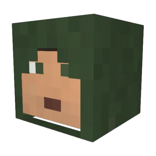 Crusnov Minecraft avatar head, 3D render