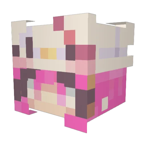 Crustal02 Minecraft avatar head, 3D render