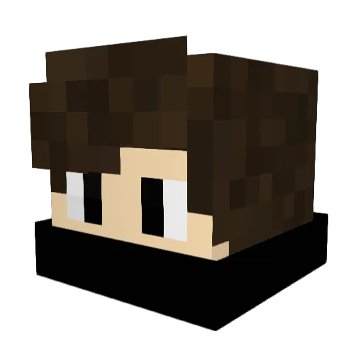 CrusttyZ Minecraft avatar head, 3D render