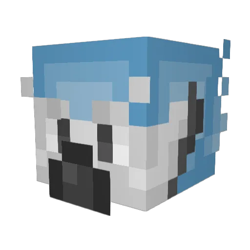 CrustySniff Minecraft avatar head, 3D render