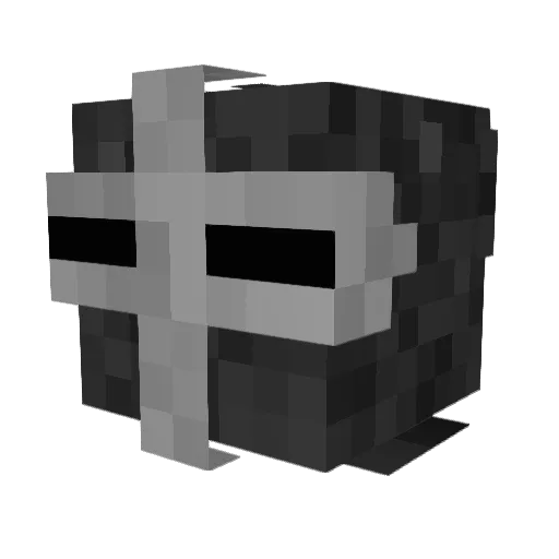 Crusy_ Minecraft avatar head, 3D render