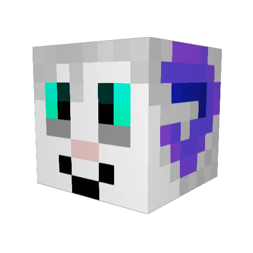 Cruthaichear Minecraft avatar head, 3D render